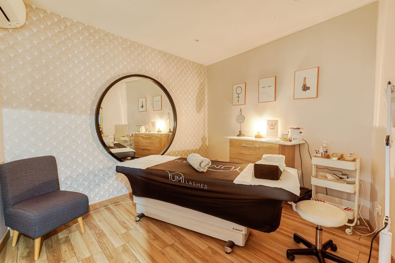 La cabine de soin du salon Bio'T — calme et intimité pour votre séance